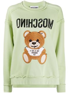 Moschino толстовка с вышивкой Teddy Bear