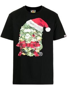 A BATHING APE® футболка с принтом Christmas Ape Head