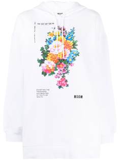 MSGM худи с цветочным принтом