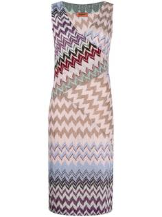 Missoni платье со вставками и узором зигзаг