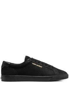 Saint Laurent кеды с тиснением под кожу змеи