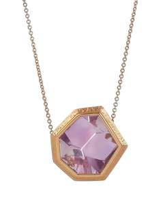 Jorge Adeler колье Mirror Cut Rose of France из розового золота с аметистом