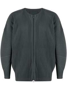 Homme Plissé Issey Miyake джемпер на молнии с плиссировкой