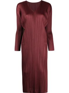 Pleats Please Issey Miyake плиссированное платье миди