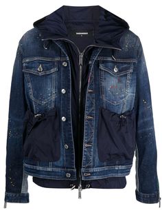 Dsquared2 многослойная джинсовая куртка