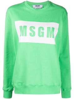 MSGM толстовка с круглым вырезом и логотипом