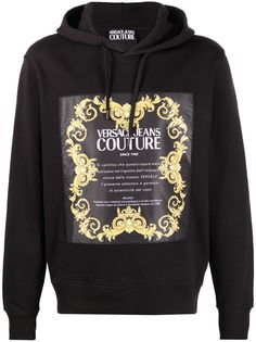 Versace Jeans Couture худи оверсайз с нашивкой-логотипом