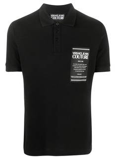 Versace Jeans Couture рубашка поло Etichetta с нашивкой