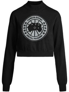Canada Goose свитер вязки интарсия с логотипом из коллаборации с Angel Chen