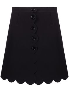 RED Valentino юбка A-силуэта с фестонами
