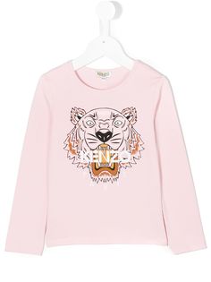 Kenzo Kids футболка с длинными рукавами с изображением тигра