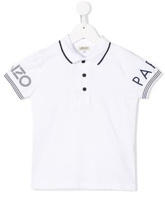 Kenzo Kids рубашка-поло с логотипом на рукаве