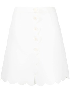 RED Valentino юбка A-силуэта с фестонами