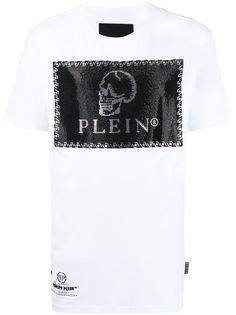 Philipp Plein футболка с декором Skull из кристаллов