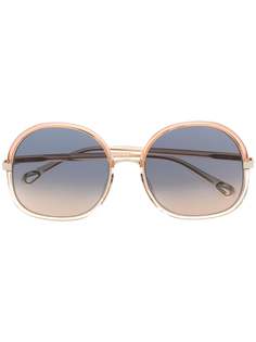 Chloé Eyewear солнцезащитные очки в массивной оправе