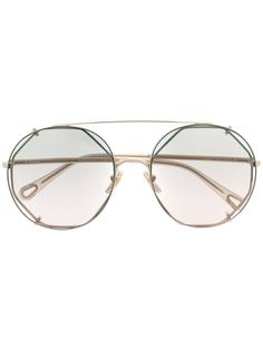 Chloé Eyewear солнцезащитные очки в массивной оправе