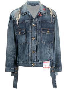 Maison Mihara Yasuhiro многослойная джинсовая куртка