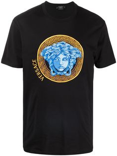 Versace футболка с вышивкой Medusa