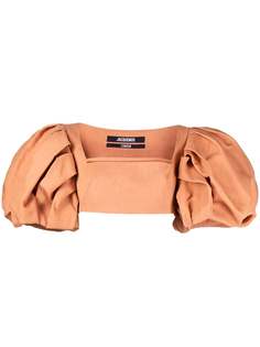 Jacquemus укороченный топ с пышными рукавами