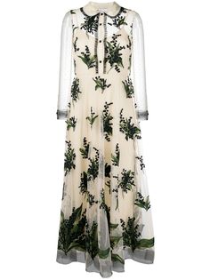 RED Valentino платье-рубашка Sun And Waves с вышивкой