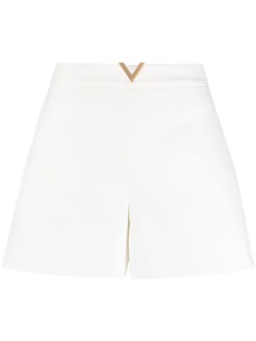 Valentino шорты строгого кроя с логотипом VLogo