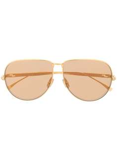 Fendi Eyewear солнцезащитные очки-авиаторы в узкой оправе