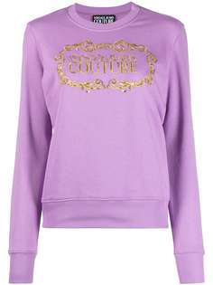 Versace Jeans Couture толстовка с логотипом и пайетками