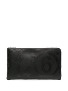 MM6 Maison Margiela клатч на молнии с логотипом