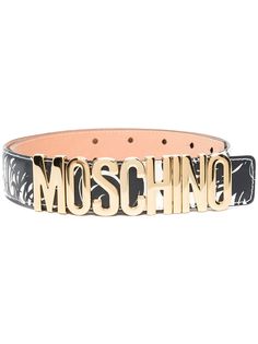 Moschino ремень с принтом и логотипом