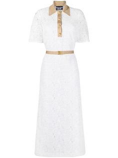 Boutique Moschino платье макси с английской вышивкой