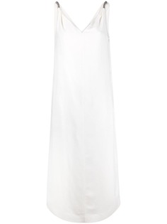 Brunello Cucinelli embellished strap column dress