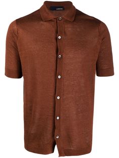 Lardini knitted polo cardigan