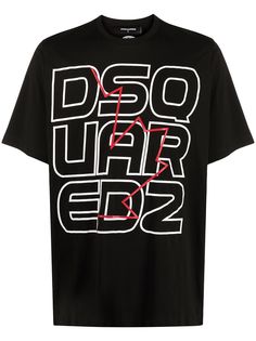 Dsquared2 футболка Techno Leaf с круглым вырезом