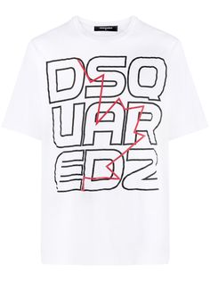 Dsquared2 футболка Techno Leaf с круглым вырезом