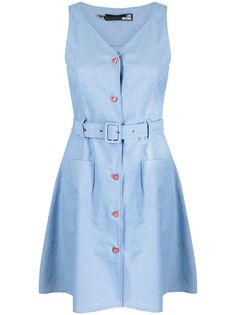 Love Moschino платье мини на пуговицах без рукавов