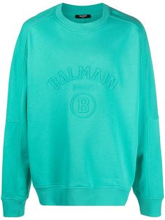 Balmain толстовка с тисненым логотипом