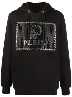 Philipp Plein толстовка с капюшоном и кристаллами