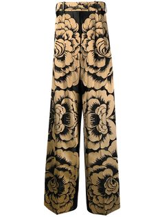 Tom Ford жаккардовые брюки с цветочным узором