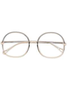 Chloé Eyewear очки в массивной круглой оправе