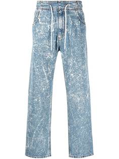 MSGM широкие джинсы из вареного денима