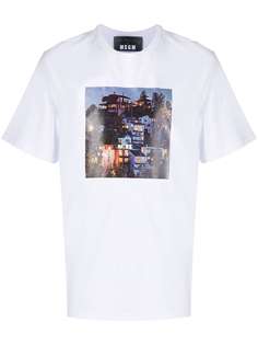 MSGM футболка с фотопринтом
