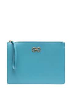 Salvatore Ferragamo клатч с декором Gancini