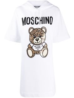 Moschino декорированное платье с капюшоном
