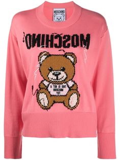 Moschino трикотажный джемпер с вышивкой