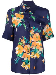Boutique Moschino рубашка с короткими рукавами и цветочным принтом