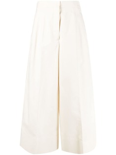 Jil Sander укороченные брюки широкого кроя