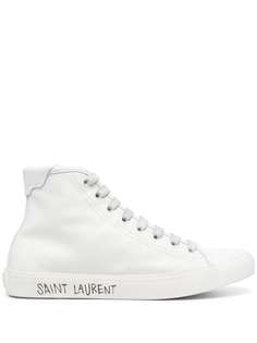 Saint Laurent высокие кеды на шнуровке