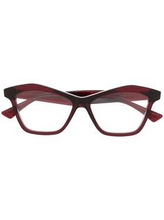 Bottega Veneta Eyewear очки в геометричной оправе кошачий глаз