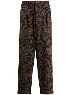 Pierre-Louis Mascia брюки с леопардовым принтом