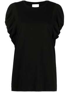 Allude puff-sleeve cotton T-shirt